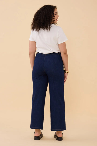 Frock Me Out Denim High Waisted Jeans - Indigo