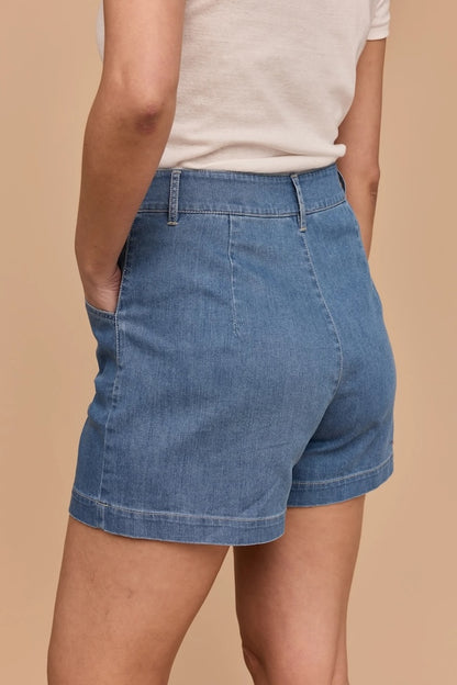 Frock Me Out Denim High Waisted Shorts - Vintage Wash