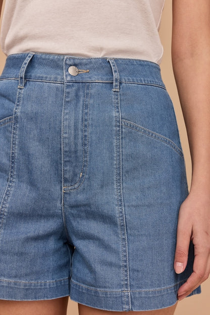 Frock Me Out Denim High Waisted Shorts - Vintage Wash