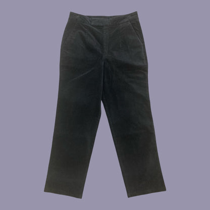 Frock Me Out Velvet Straight Leg Pants - Black