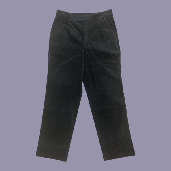 Frock Me Out Velvet Straight Leg Pants - Black