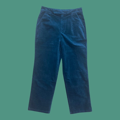 Frock Me Out Velvet Straight Leg Pants - Petrol