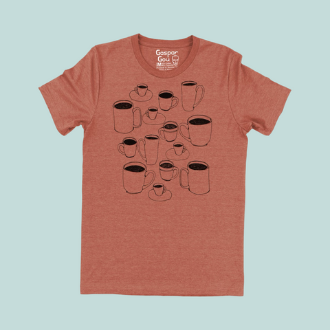 Gaspar Gou Coffee Cups Tee - Red