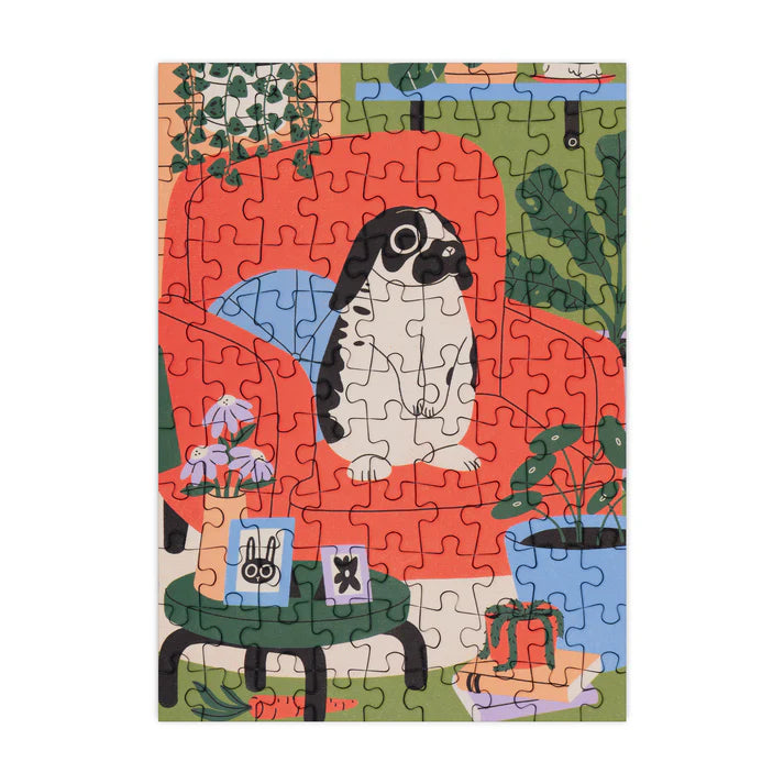 Shop Puzzle Rabbit Happily Puzzles Rabbit 99 Piece Mini Jigsaw Puzzle – Ruck Rover General ...