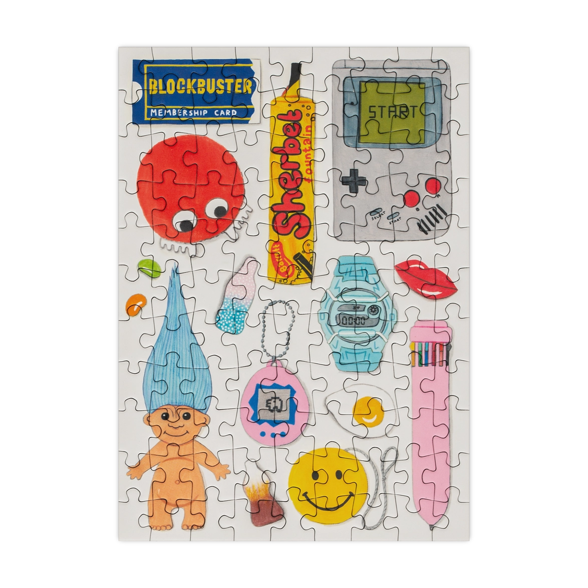 Happily Puzzles Retro 90s 99 Piece Mini Jigsaw Puzzle