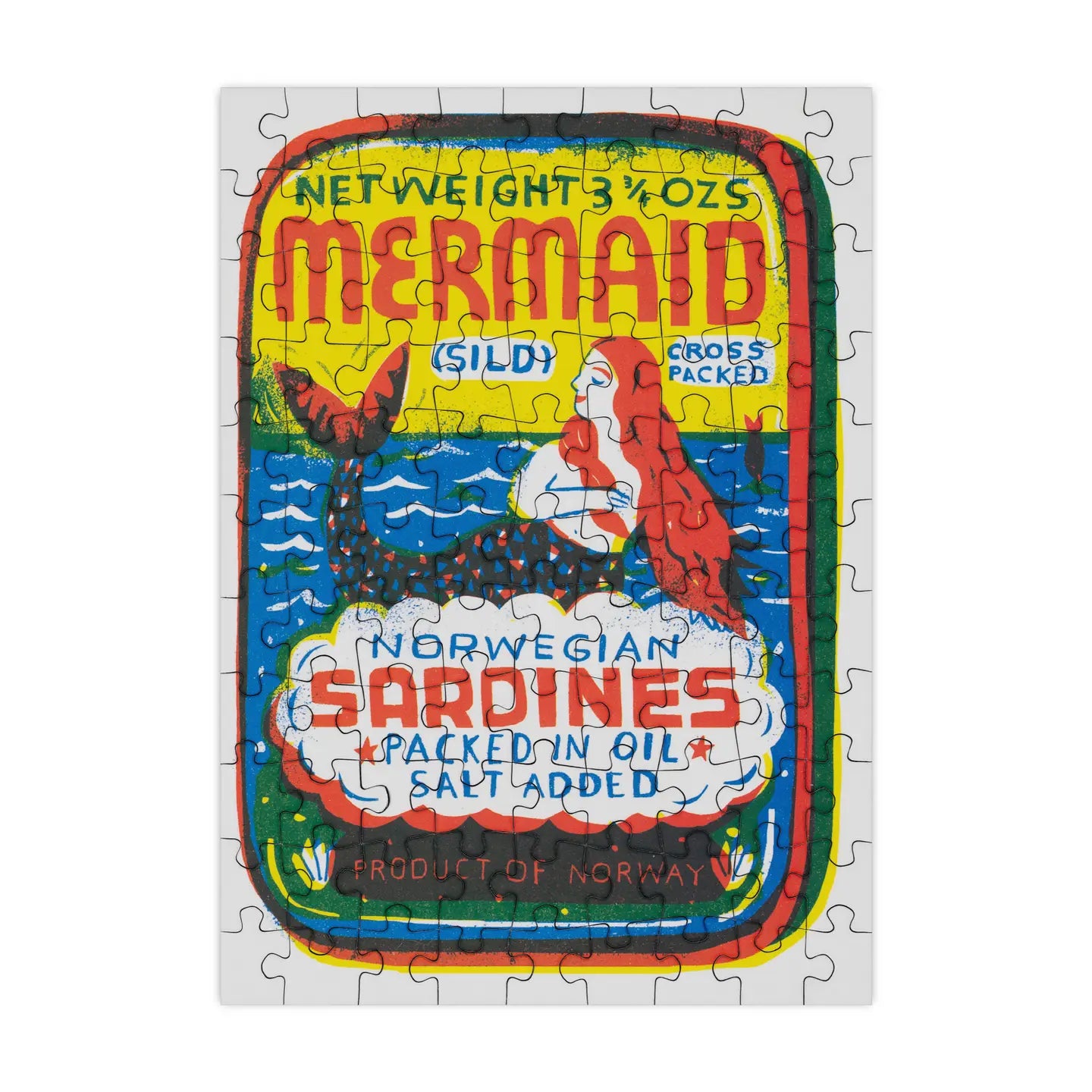 Happily Puzzles Mermaid Sardines 99 Piece Mini Jigsaw Puzzle