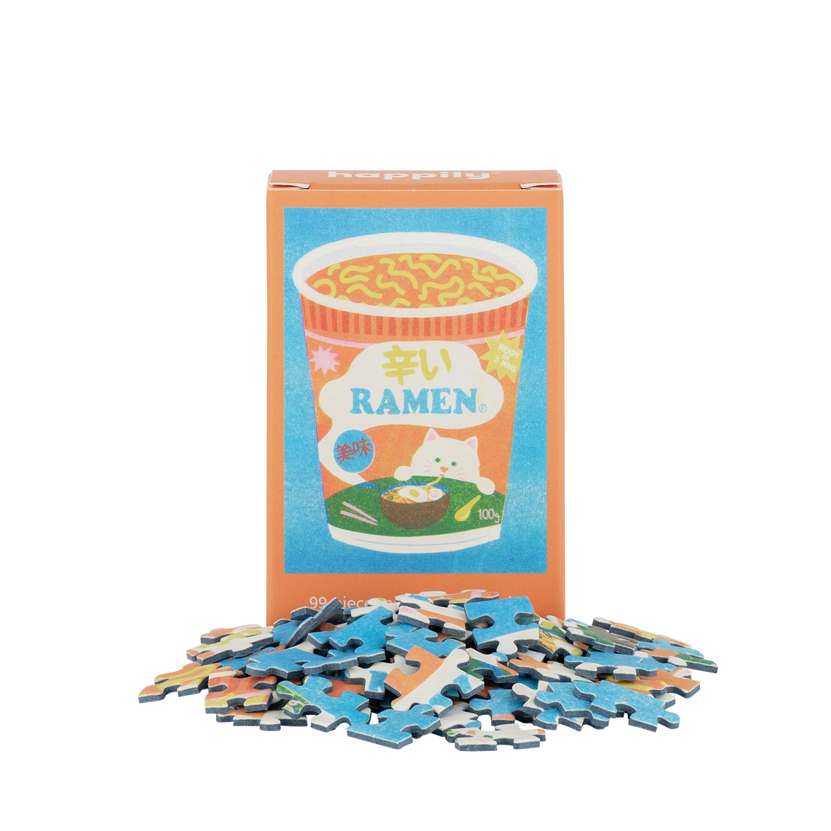 Happily Puzzles Ramen 99 Piece Mini Jigsaw Puzzle