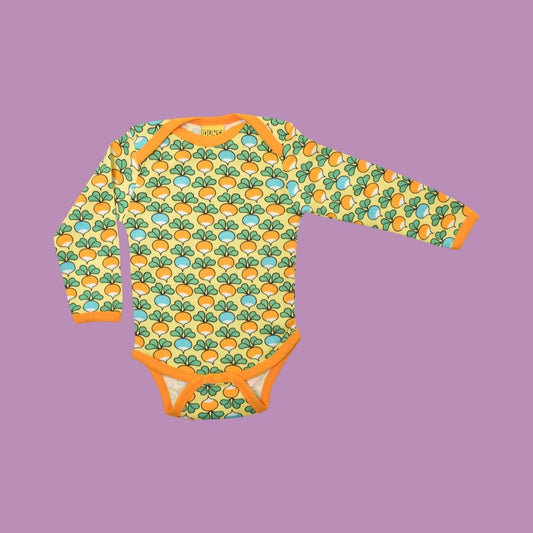 Duns Multi Radish Yellow Cream Long Sleeve Bodysuit