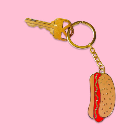 Jenny Lemons Hot Dog Key Chain