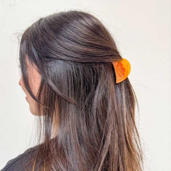 Jenny Lemons Mini Orange Slice Hair Claw