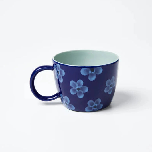 Jones & Co Chino Mug - Navy Daisy