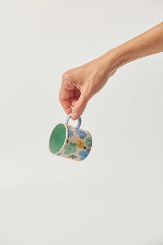 Jones & Co Ditsy Espresso Cup - Blue