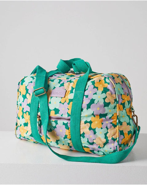 Side view of Kip & Co Bush Daisy Duffle Bag