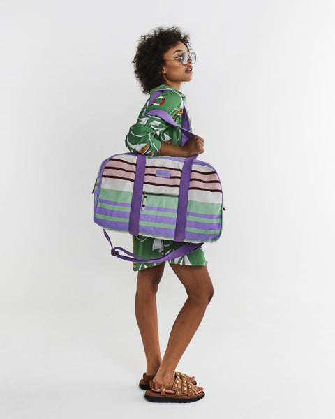 Kip & Co Island Delight Duffle Bag worn by model.