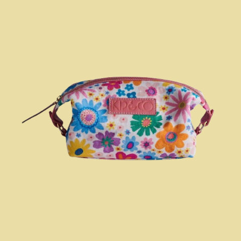 Kip & Co Rainbow Flowers Toiletry Bag