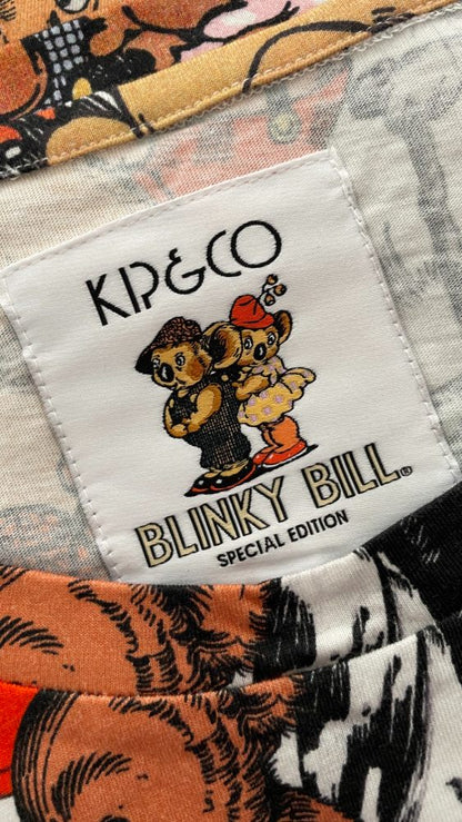 Close-up of Kip&Co.x Blinky Bill Special Edition garment label featuring two koalas.