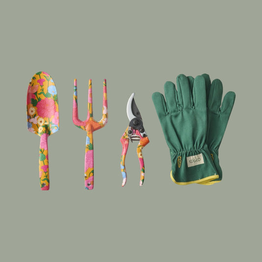 Kip & Co Follow the Sun Yellow Garden Tools & Gloves Set