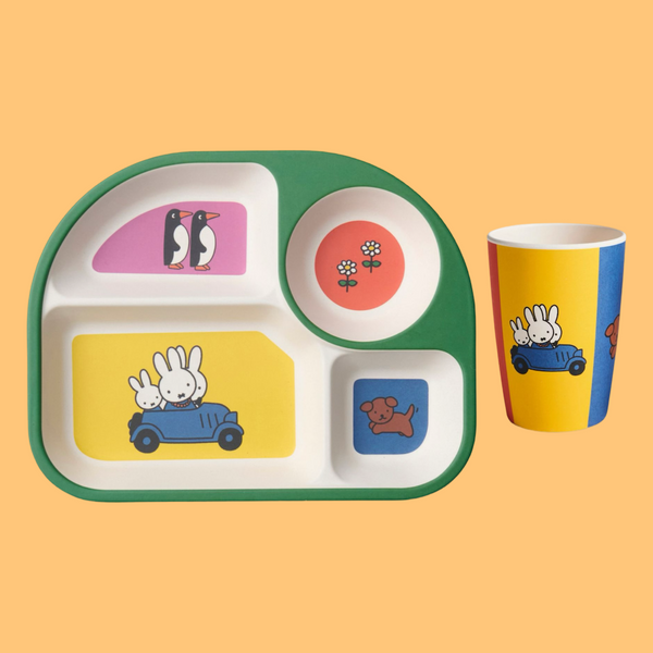 Kip & Co X Miffy Miffy's Adventures Bento Tray & Cup Set