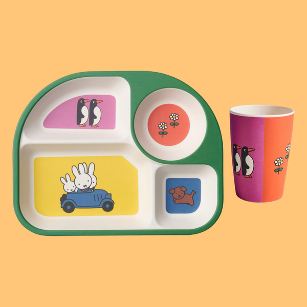 Kip & Co X Miffy Miffy's Adventures Bento Tray & Cup Set