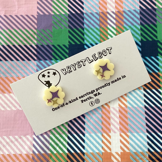 Krystlebot Starburst Studs - Yellow/Purple/Gold