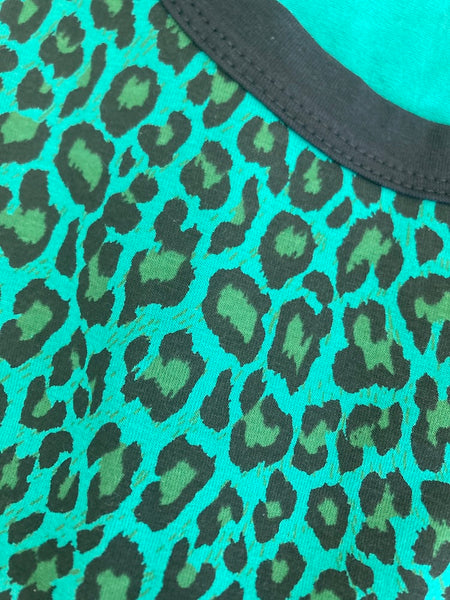 Run and Fly Leopard Tee Shirt - Teal