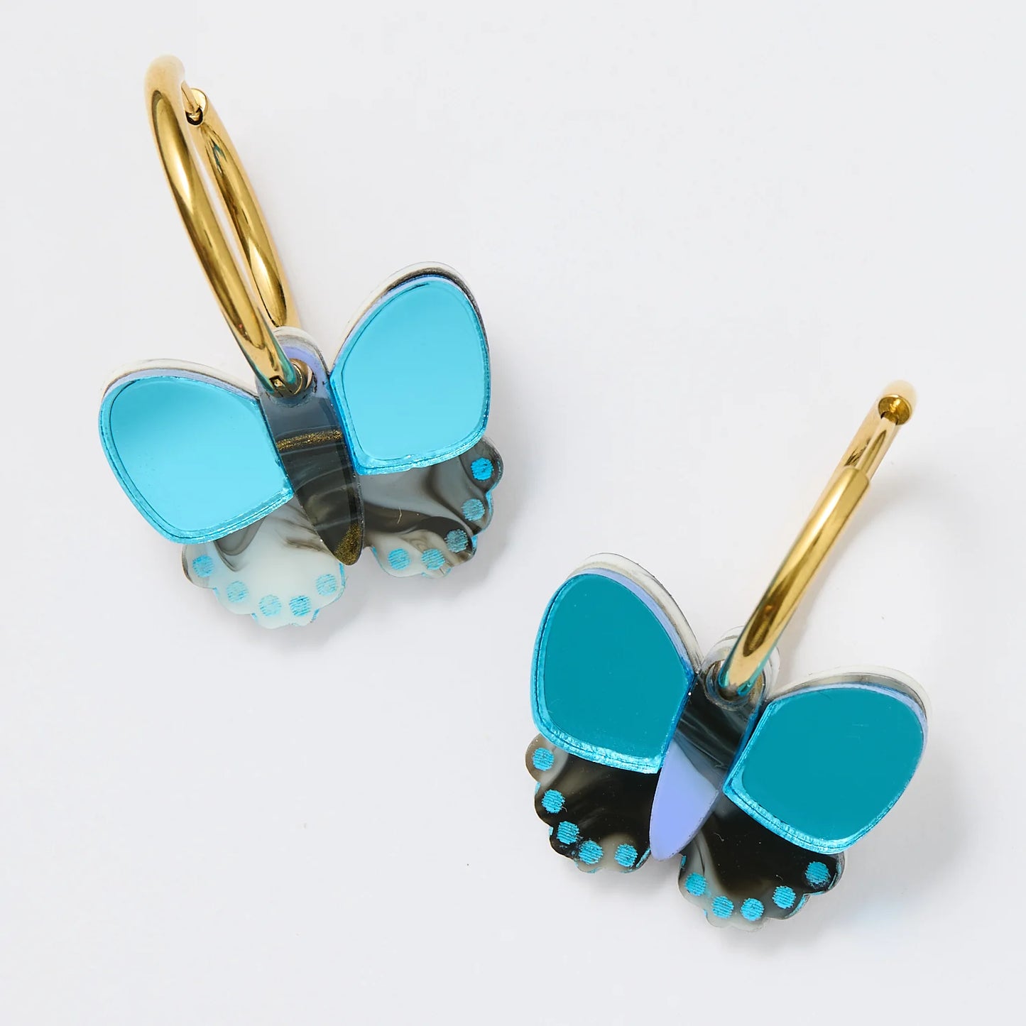 Martha Jean Butterfly Earrings - Blue
