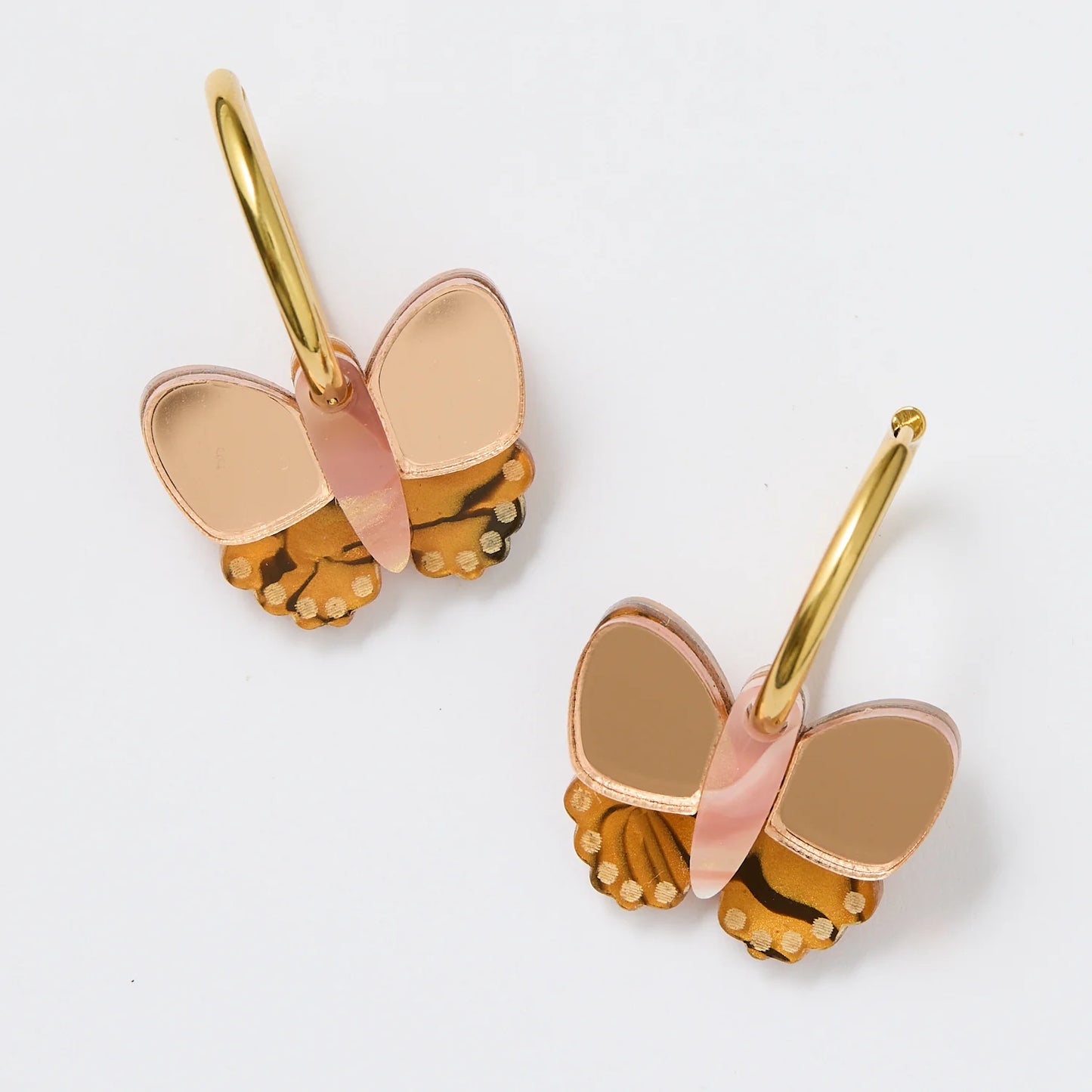 Martha Jean Butterfly Earrings - Peach