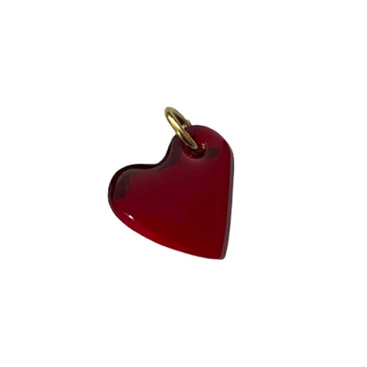 Martha Jean Heart Charm - Red/Gold