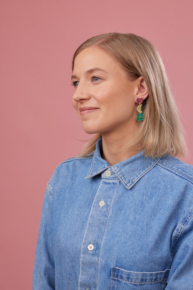 Martha Jean Mia Earrings - Rainbow