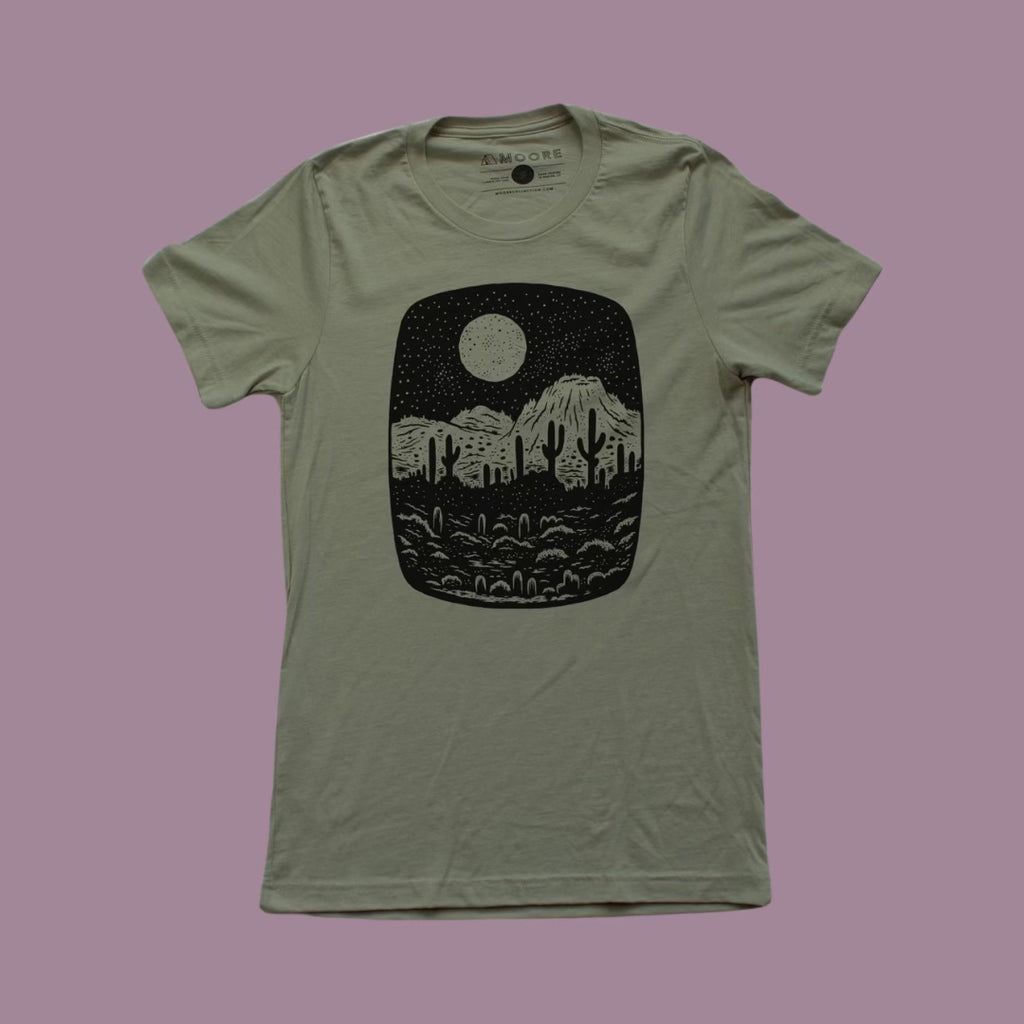 Moore Collection Night Butte Olive Tee