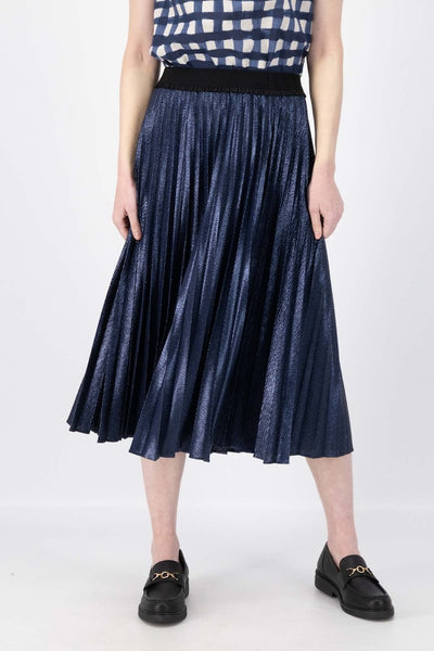 Olga de Polga Champagne Pleat Skirt - Navy