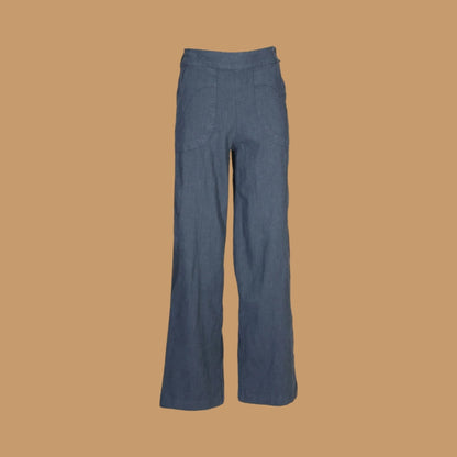 Olga de Polga Peggy Lino Long Pants - Navy Linen