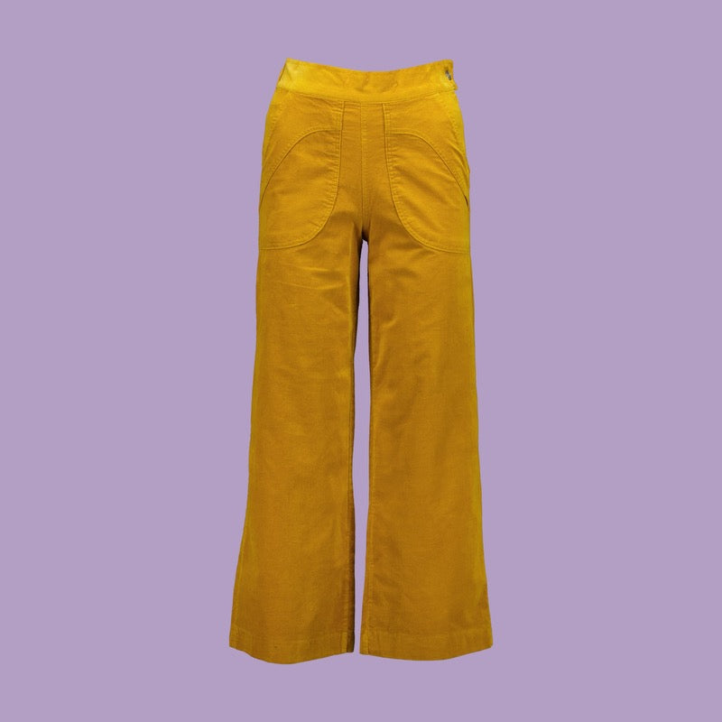 Olga de Polga Peggy Fine Cord Pants - Mustard Yellow