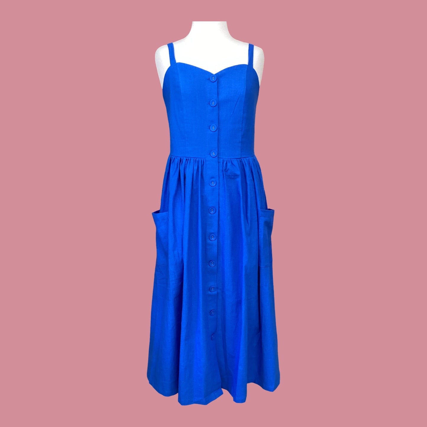 Origami Doll Penelope Dress - Cobalt