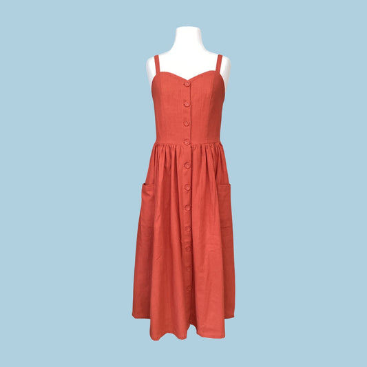 Origami Doll Penelope Dress - Orange
