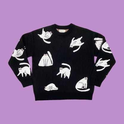 Origami Doll Midnight Cat Jumper