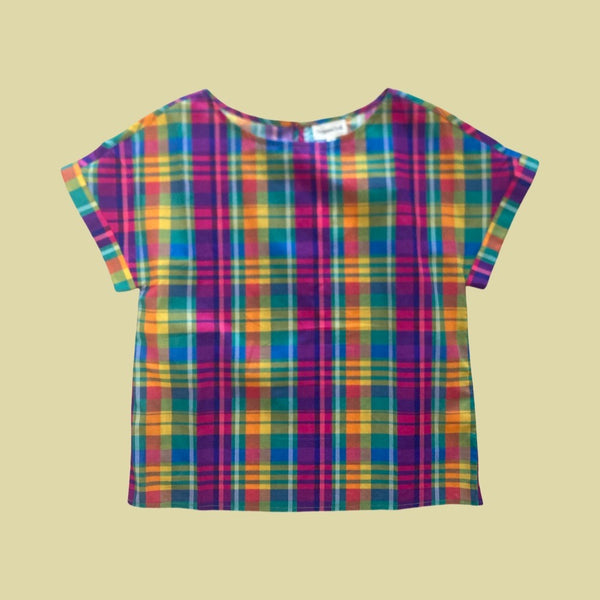 Origami Doll Freya Plaid Top