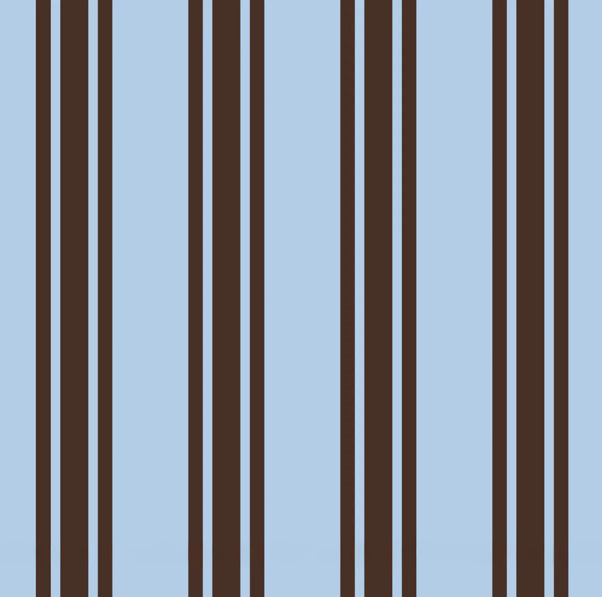 Pattern of vertical brown stripes on a light blue background