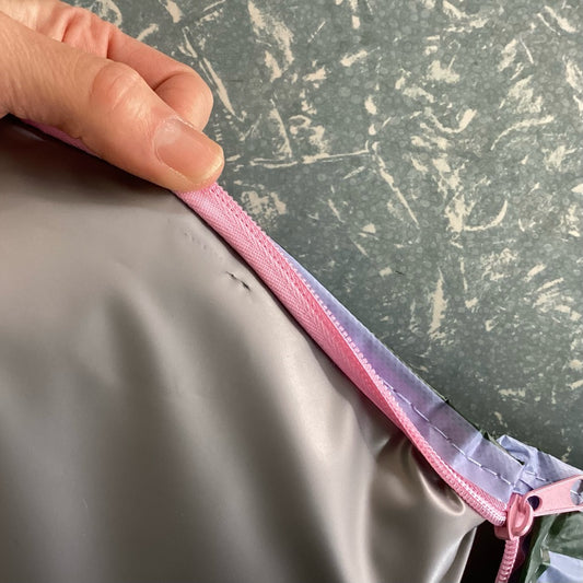 IMPERFECT: Project Ten Green Blue Stripe Insulated Tote