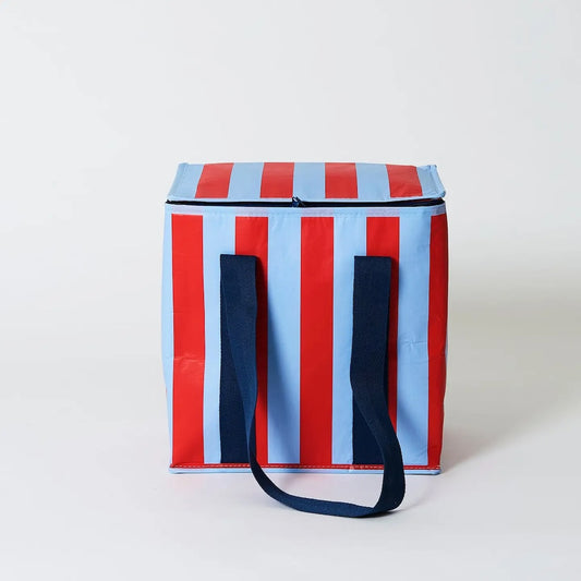 Project Ten Red Blue Stripe Insulated Tote