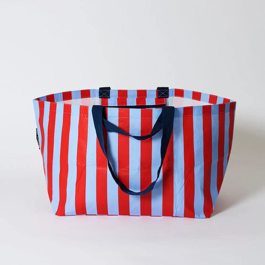 Project Ten Red Blue Stripe Oversized Tote