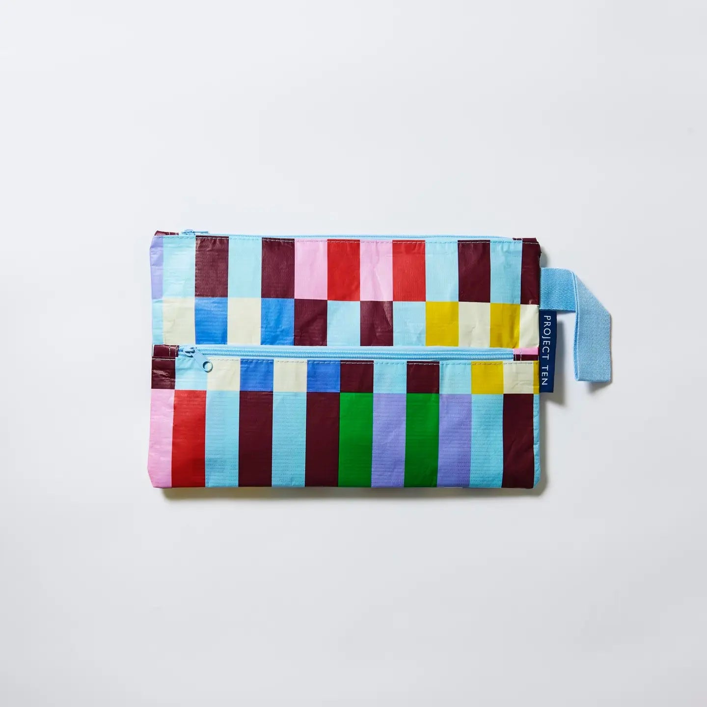 Project Ten Multi Stripe Pencil Case