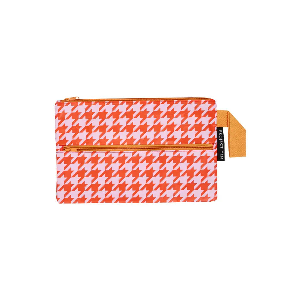 Project Ten Houndstooth Pencil Case