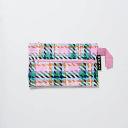Project Ten Plaid Pencil Case
