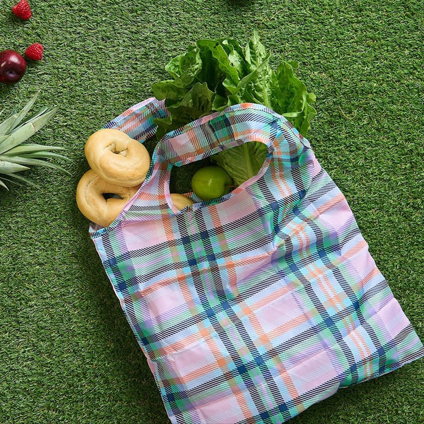 Project Ten Plaid Pocket Shopper