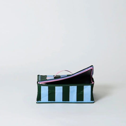IMPERFECT: Project Ten Green Blue Stripe Takeaway Bag