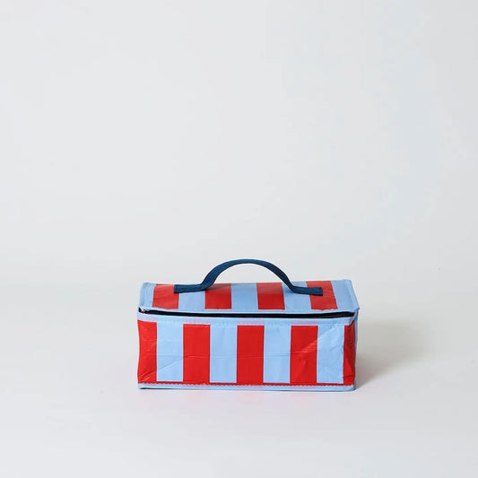 Project Ten Red Blue Stripe Takeaway Bag