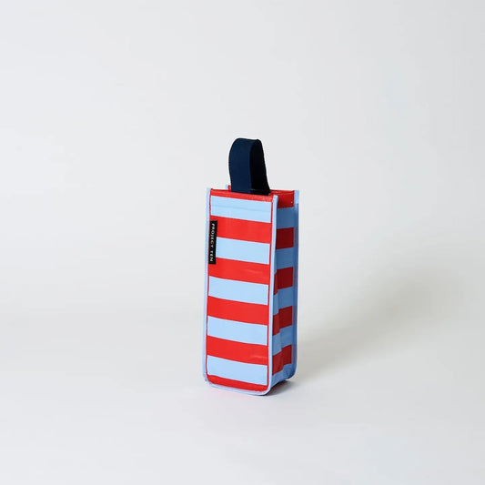 Project Ten Red Blue Stripe Wine Bag
