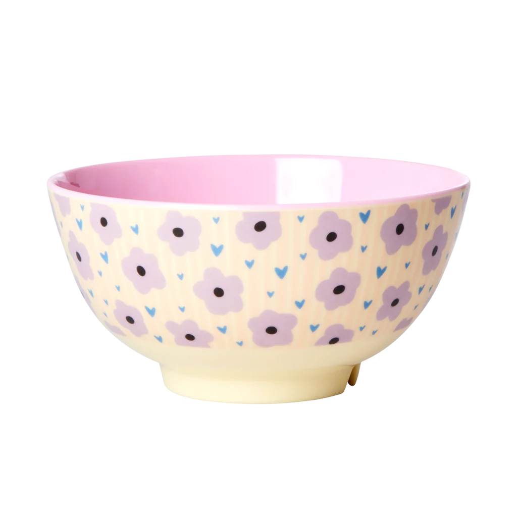 Rice Medium Melamine Bowl - Flowers