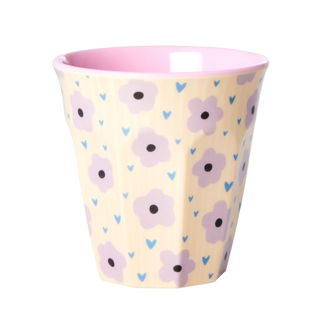 Rice Medium Cup - Flowers